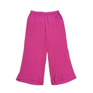 Boden Crinkle Wide Leg Pants Fushia Size 16 18 US Plus Size Women’s